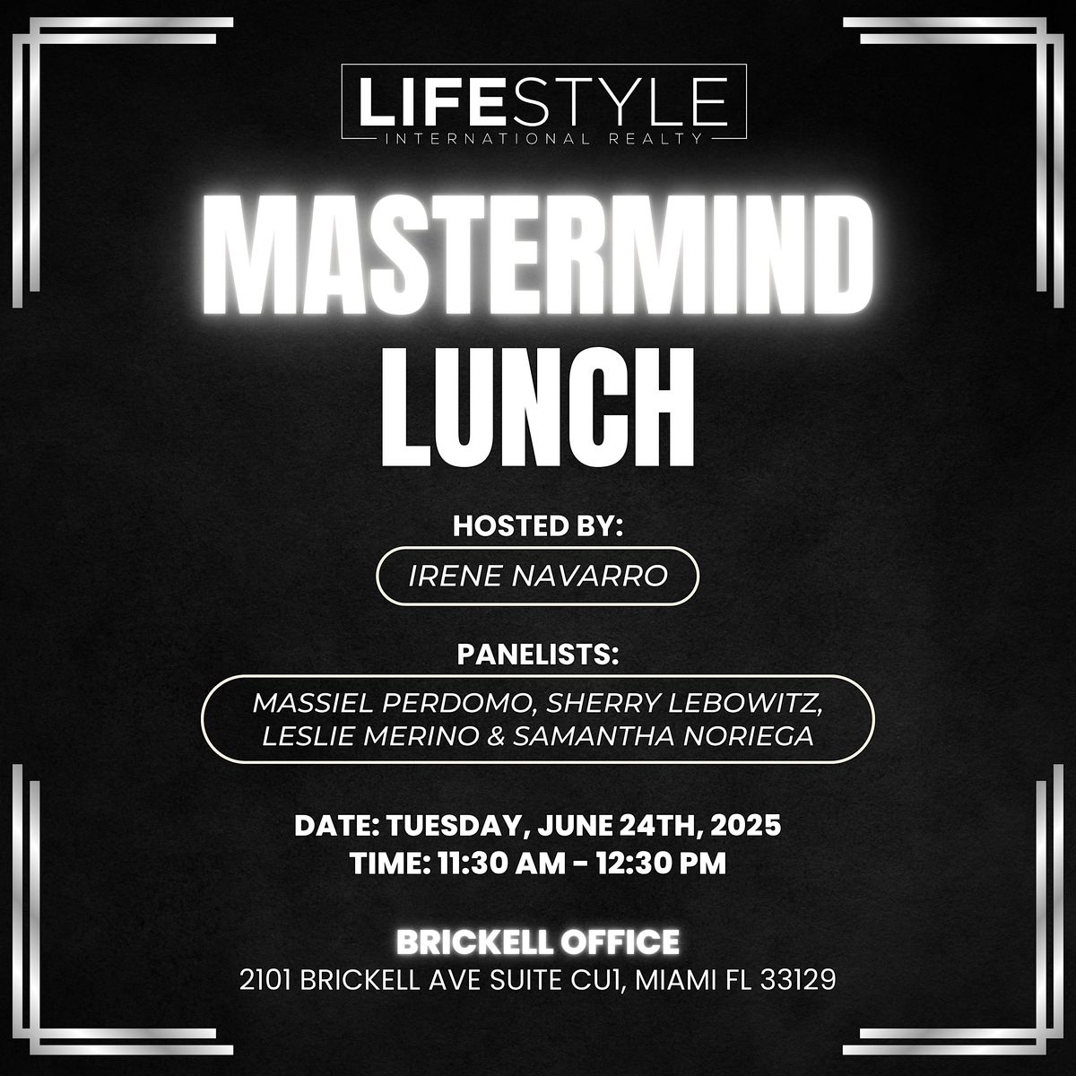Mastermind Lunch, 24 June | Event in Miami | AllEvents