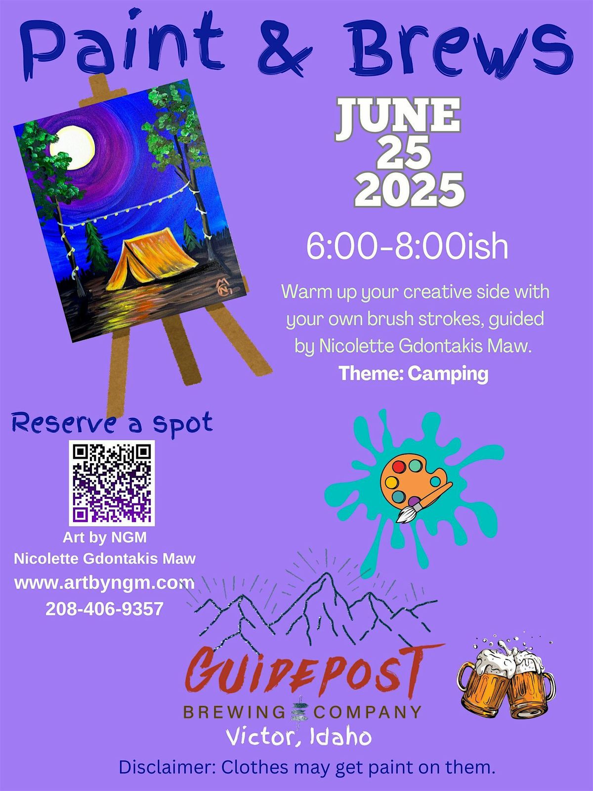 Paint & Brews @ Guidepost in Victor, Idaho, 25 June | Event in Victor | AllEvents