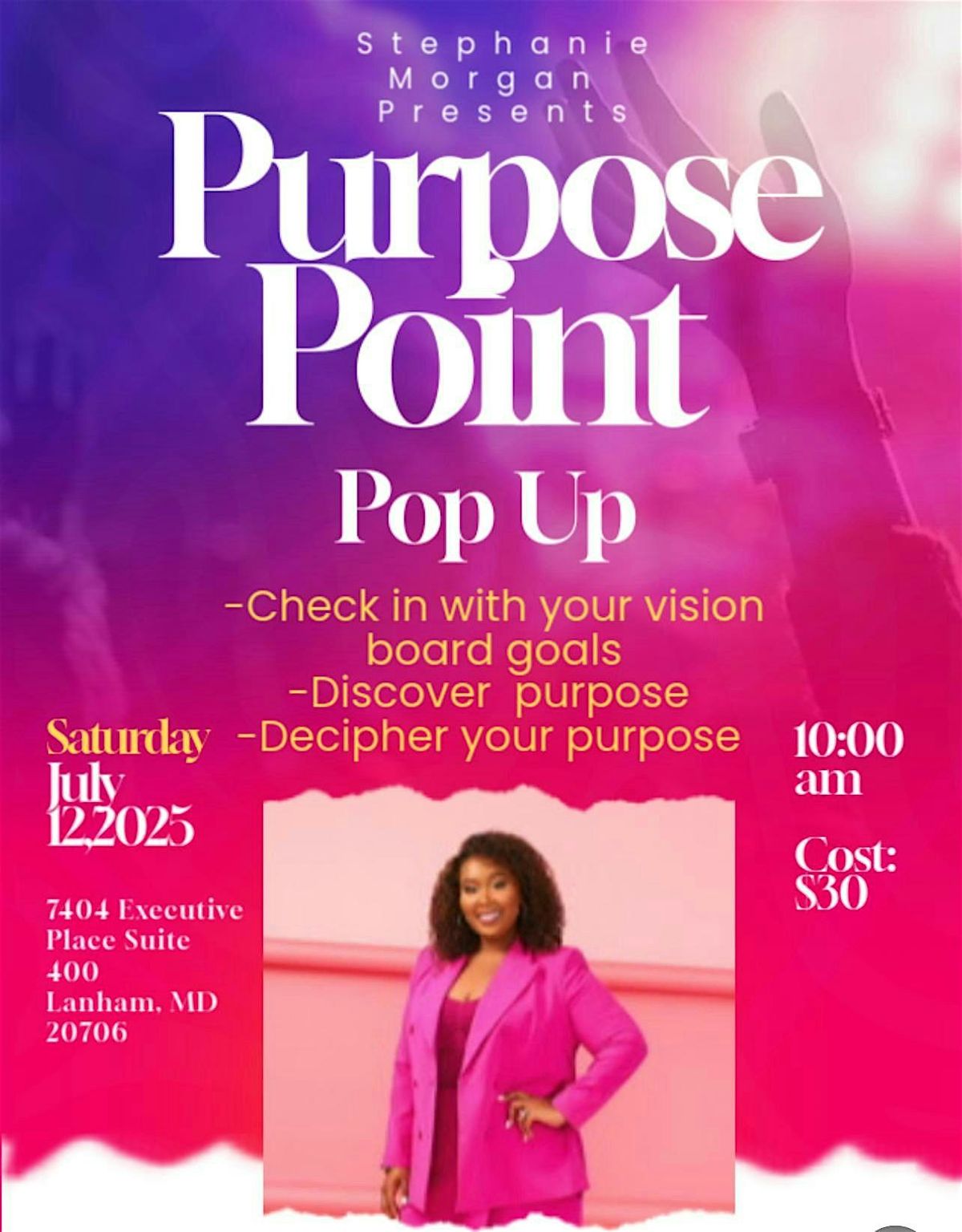 Purpose Point Pop Up, 12 July | Event in Lanham | AllEvents