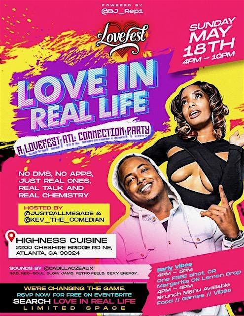 Copy of LOVE IN REAL LIFE @HIGHNESS (2200 ChesireBridge Rd. NE Atlanta Ga), 22 June | Event in Atlanta | AllEvents