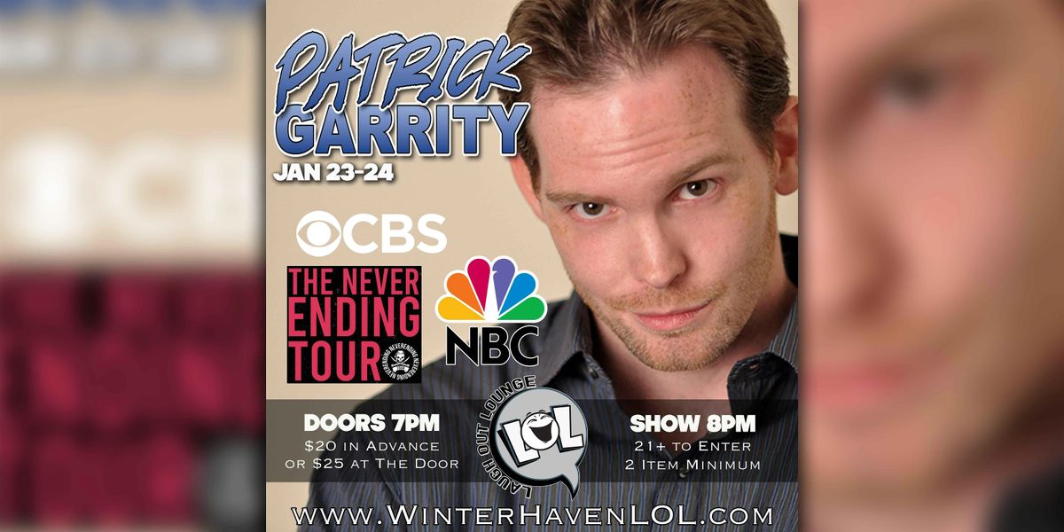 Patrick Garrity: The Never Ending Tour!, 23 January | Event in Winter Haven | AllEvents