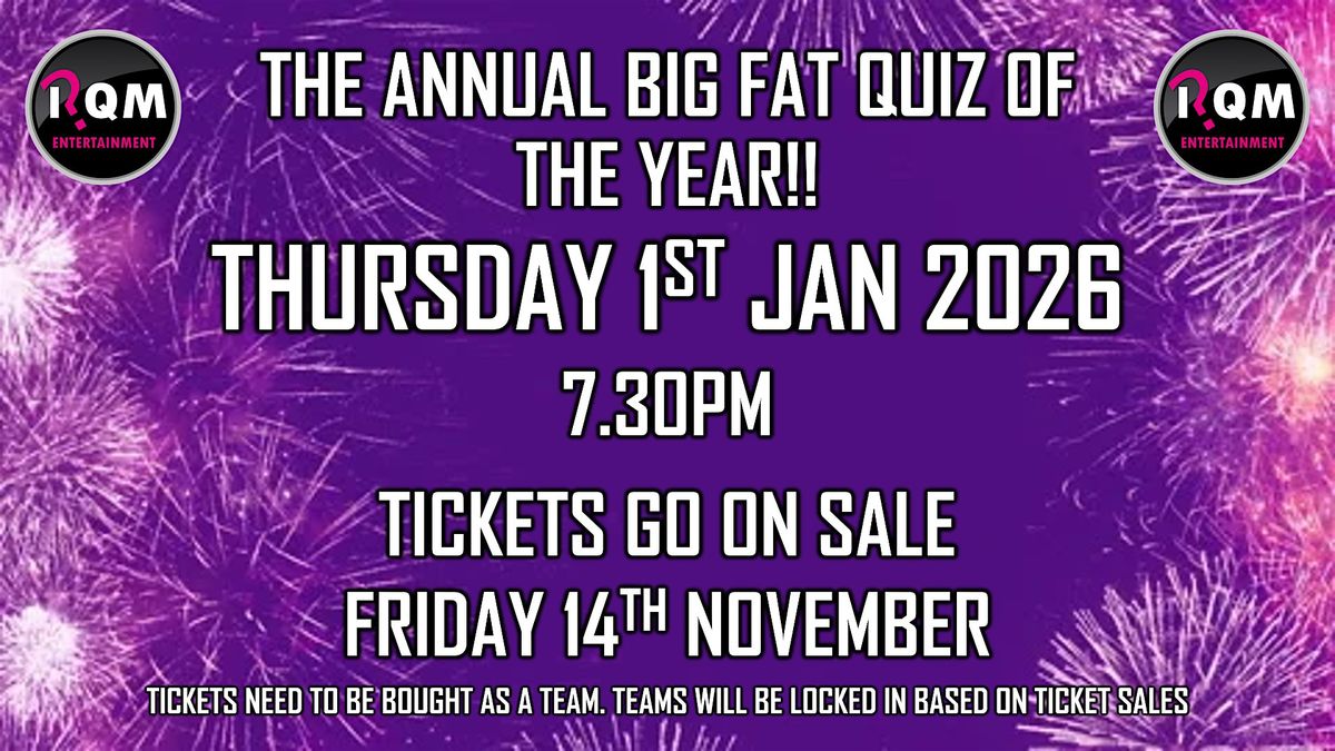Big Quiz Of The Year CC BLOOMS, 1 January | Event in Edinburgh | AllEvents
