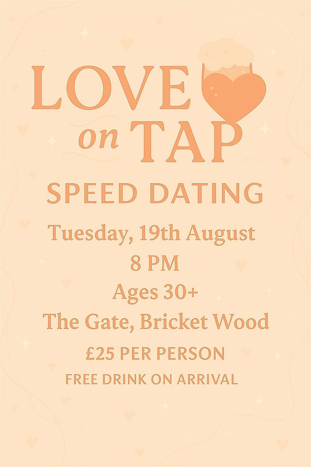 Love on Tap, 19 August | Event in St Albans | AllEvents