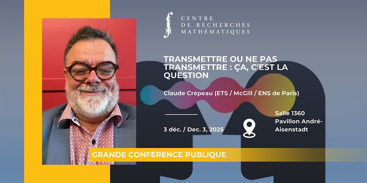 Transmettre ou ne pas transmettre, ça c'est la question., 3 December | Event in Montréal | AllEvents