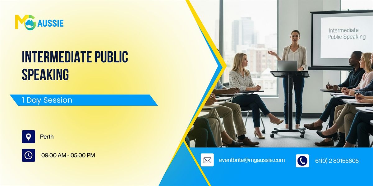 Intermediate Public Speaking: 1 Day Session in Perth, 26 November | Event in Perth | AllEvents