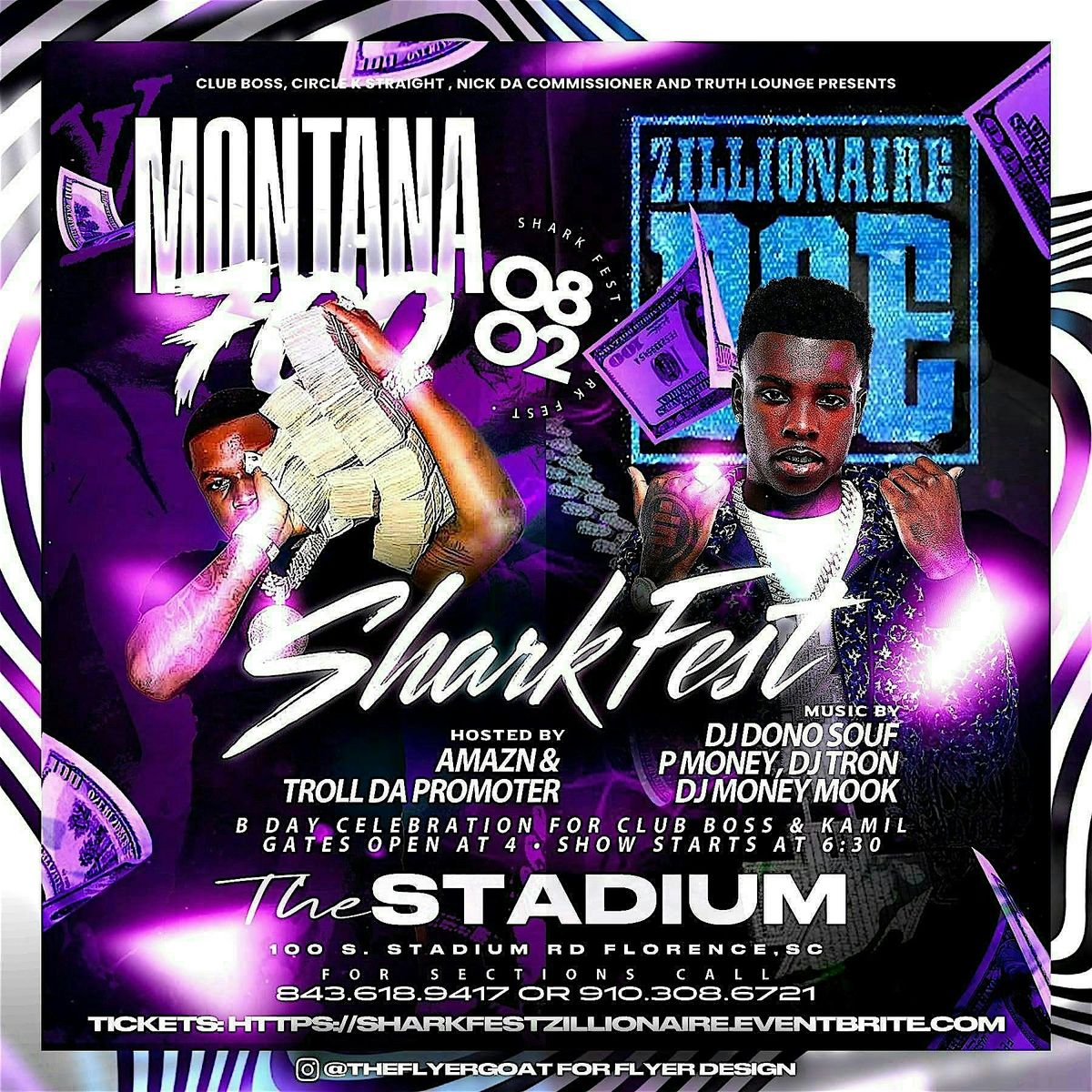 SHARK FEST - ZILLIONAIRE DOE & MONTANA 700 PERFORMING LIVE, 2 August | Event in FLORENCE | AllEvents