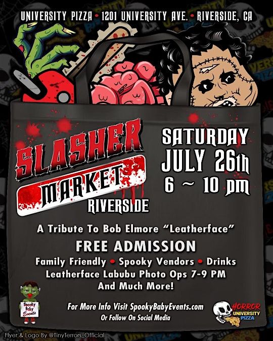 Slasher Market Riverside, 26 July | Event in Riverside | AllEvents