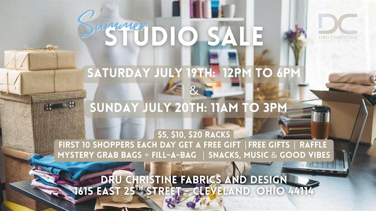 Summer Studio Sale at Dru Christine Fabrics and Design | Event in Cleveland | AllEvents