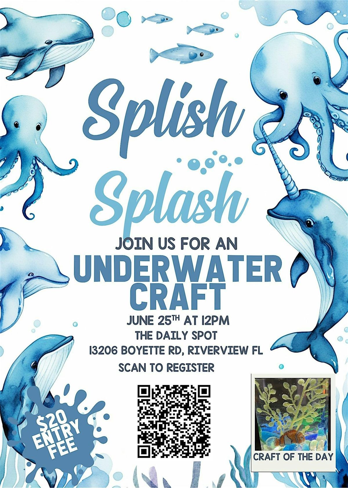 UNDERWATER CRAFT CLASS, 25 July | Event in Riverview | AllEvents