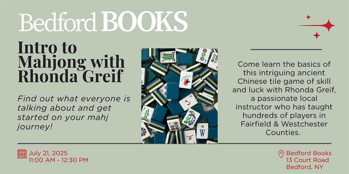 Intro to Mahjong Workshop, 21 July | Event in Bedford | AllEvents