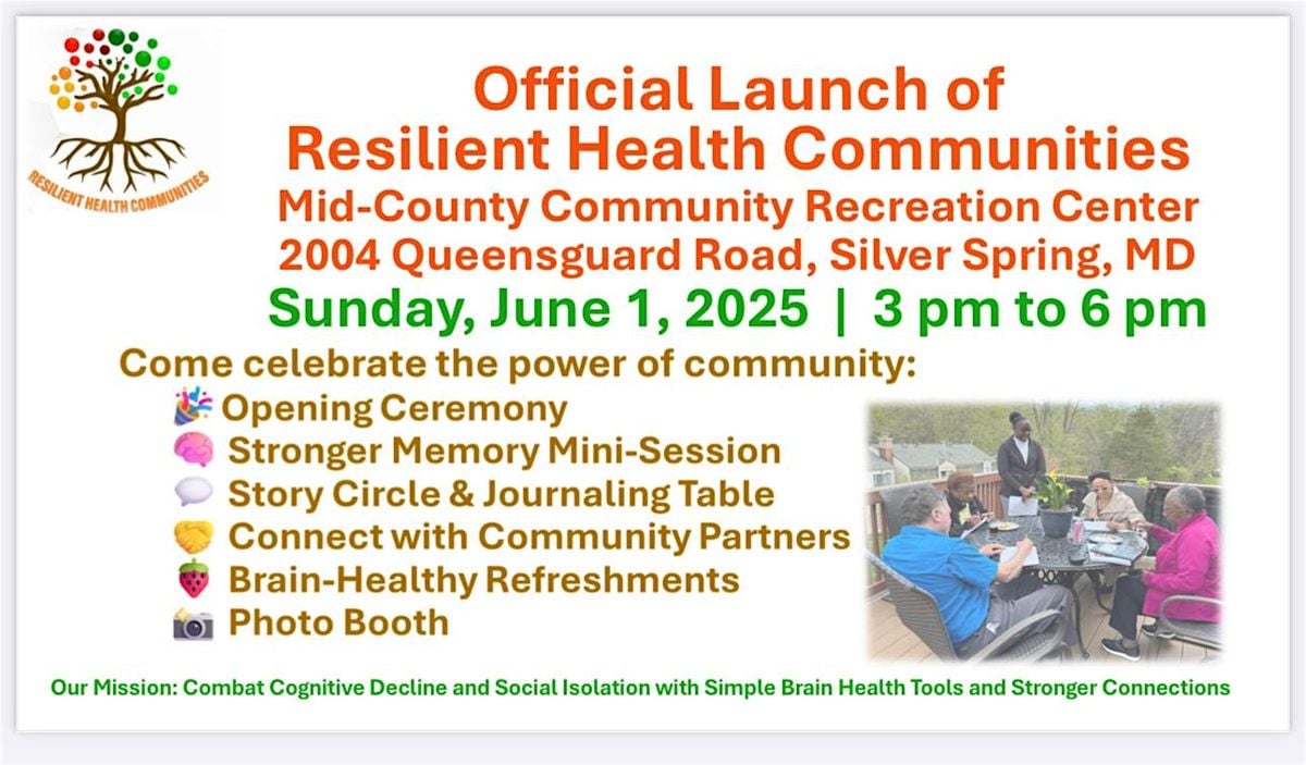 Join the Fight Against Cognitive Decline and Social Isolation, 1 June | Event in Silver Spring | AllEvents