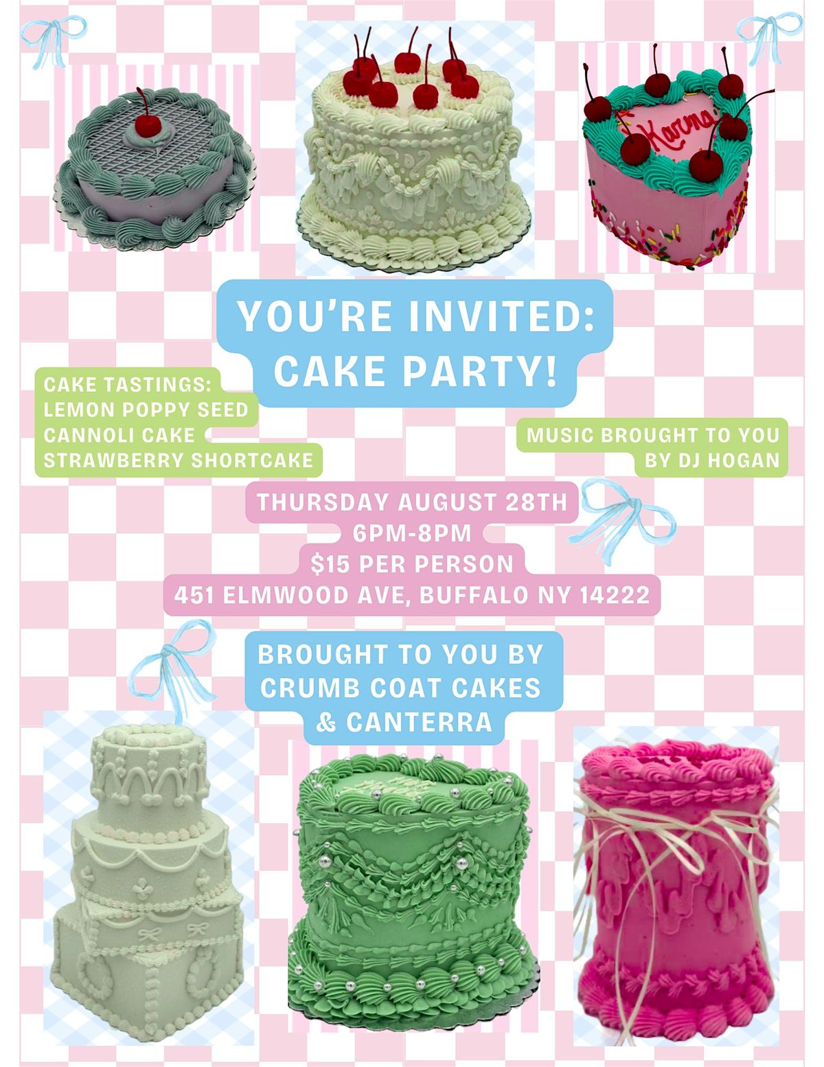 Cake Party with Crumb Coat, 28 August | Event in Buffalo | AllEvents