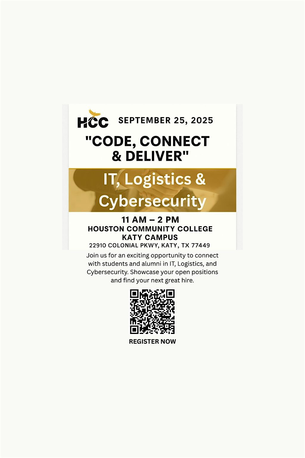 Houston Community College - IT, Logistics & Cybersecurity Career Fair, 25 September | Event in Katy | AllEvents