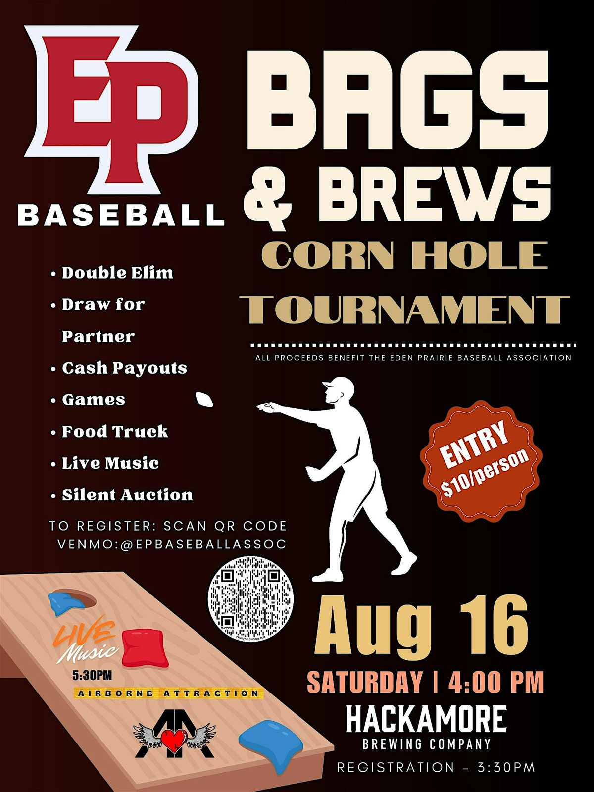 Bags & Brews Corn Hole Tournamant at Hackamore Brewing, 16 August | Event in Chanhassen | AllEvents