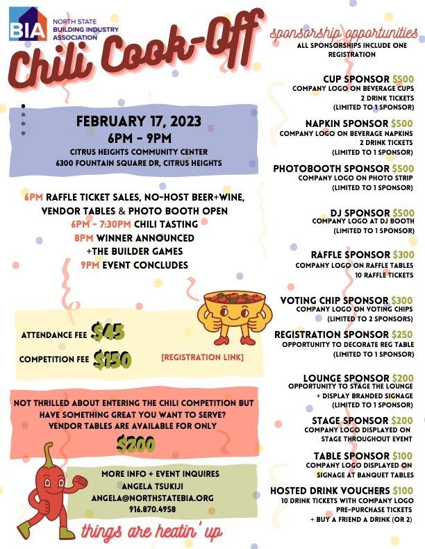 Chili Cook Off in February, Citrus Heights Community Center, February 17 2023 AllEvents.in