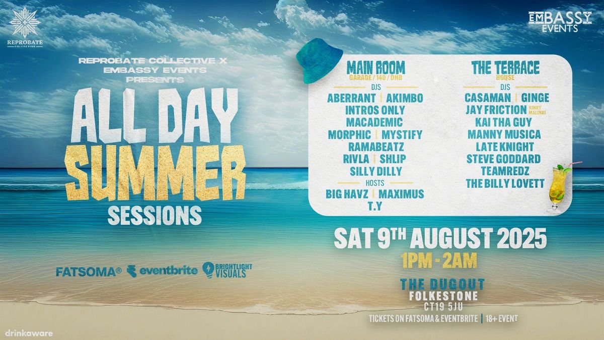Reprobate Collective &amp; Embassy Events Presents: ALL DAYER Summer Sessions, 4 October | Event in Folkestone