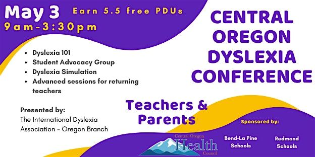 Central Oregon Dyslexia Conference May 3, 2025 | Event in Redmond | AllEvents