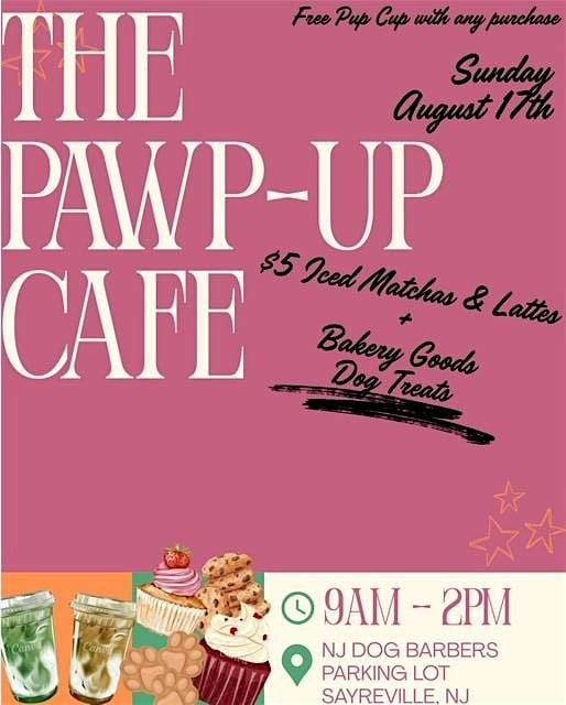 The Pawp-Up Cafe by Vainas Bakery x NJ Dog Barbers, 17 August | Event in Sayreville | AllEvents