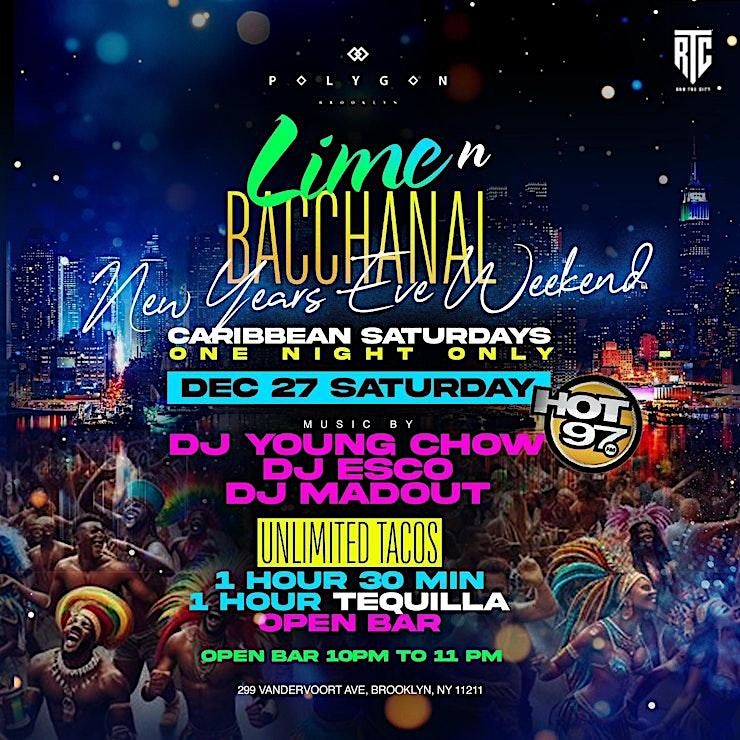 Lime and Bacchanal New Years Eve Weekend at Polygon, 27 December | Event in Brooklyn | AllEvents