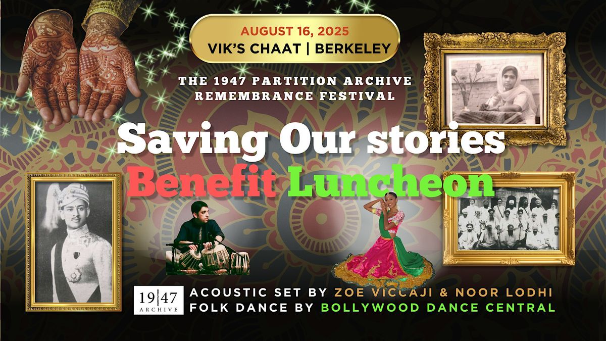 SAVING OUR STORIES: Benefit Luncheon (Remembrance Festival 2025), 16 August | Event in Berkeley | AllEvents