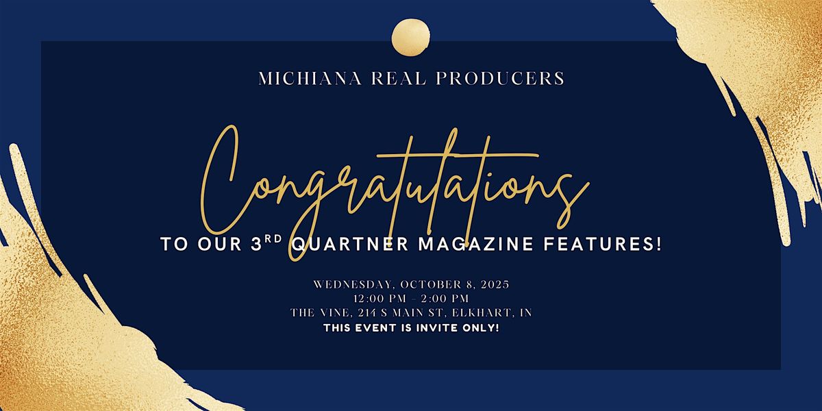 3rd Quarter Michiana Real Producers Celebration Lunch! (INVITE ONLY!), 8 October | Event in Elkhart | AllEvents