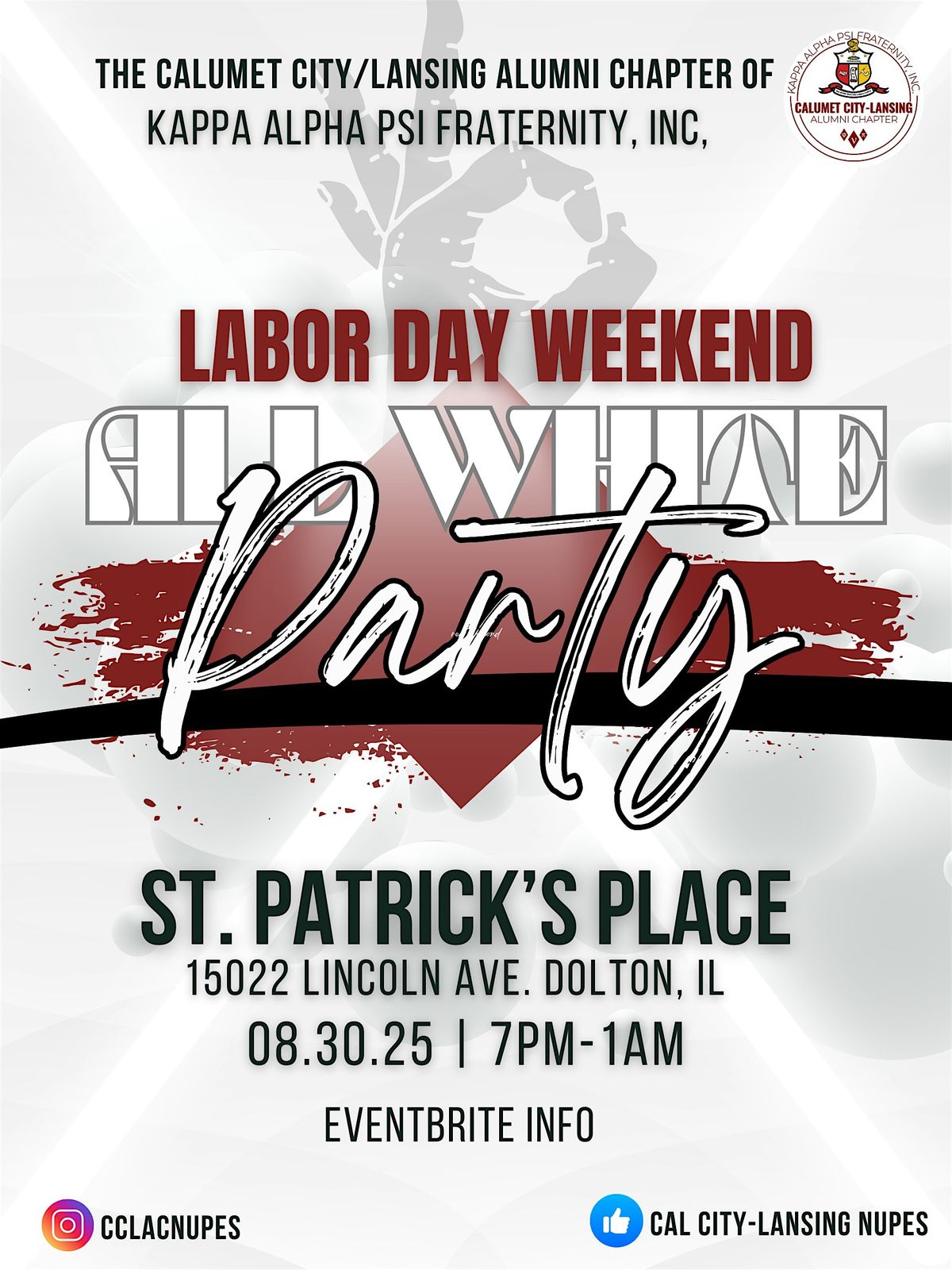 Kappa Alpha Psi Labor Day Weekend All White Party, 30 August | Event in Dolton | AllEvents