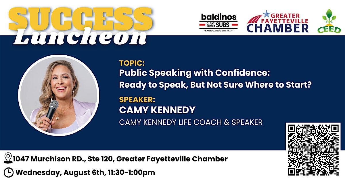 Success Luncheon: The Beginner’s Blueprint to Confident Speaking, 6 August | Event in Fayetteville | AllEvents