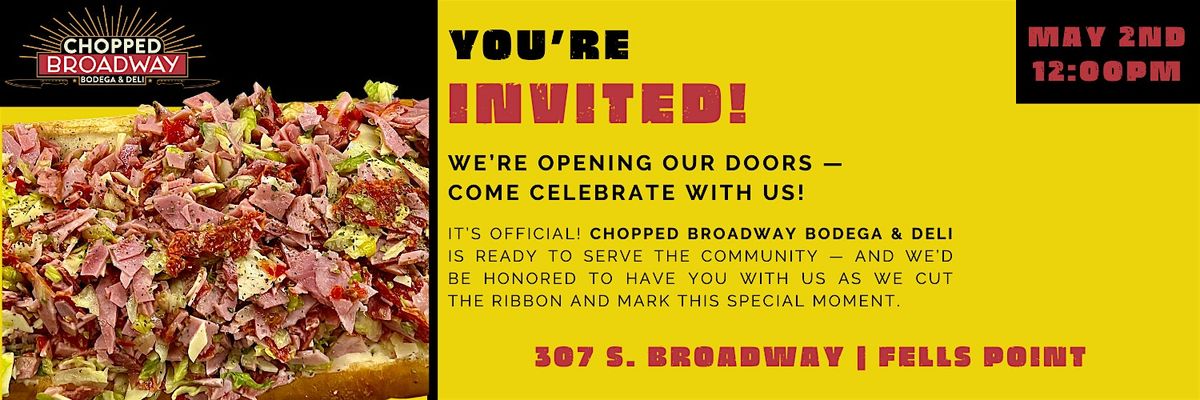 Chopped Broadway’s Grand Opening is May 2nd! | Event in Baltimore | AllEvents