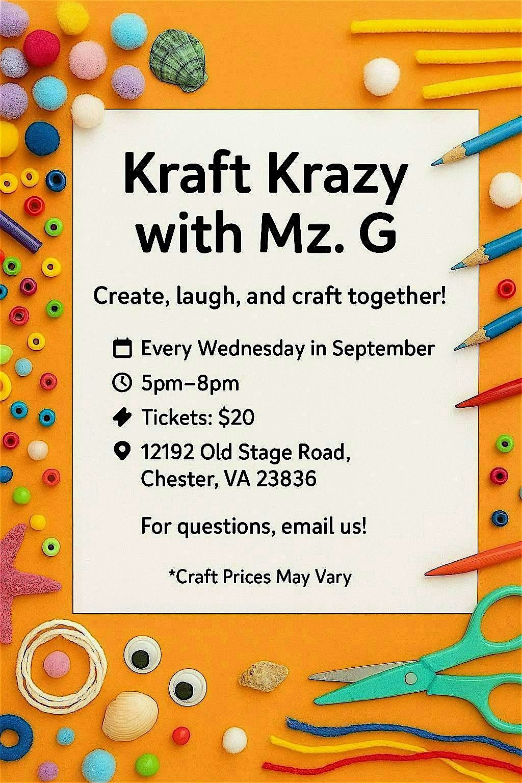 Kraft Krazy with Mz. G | Event in Chester | AllEvents
