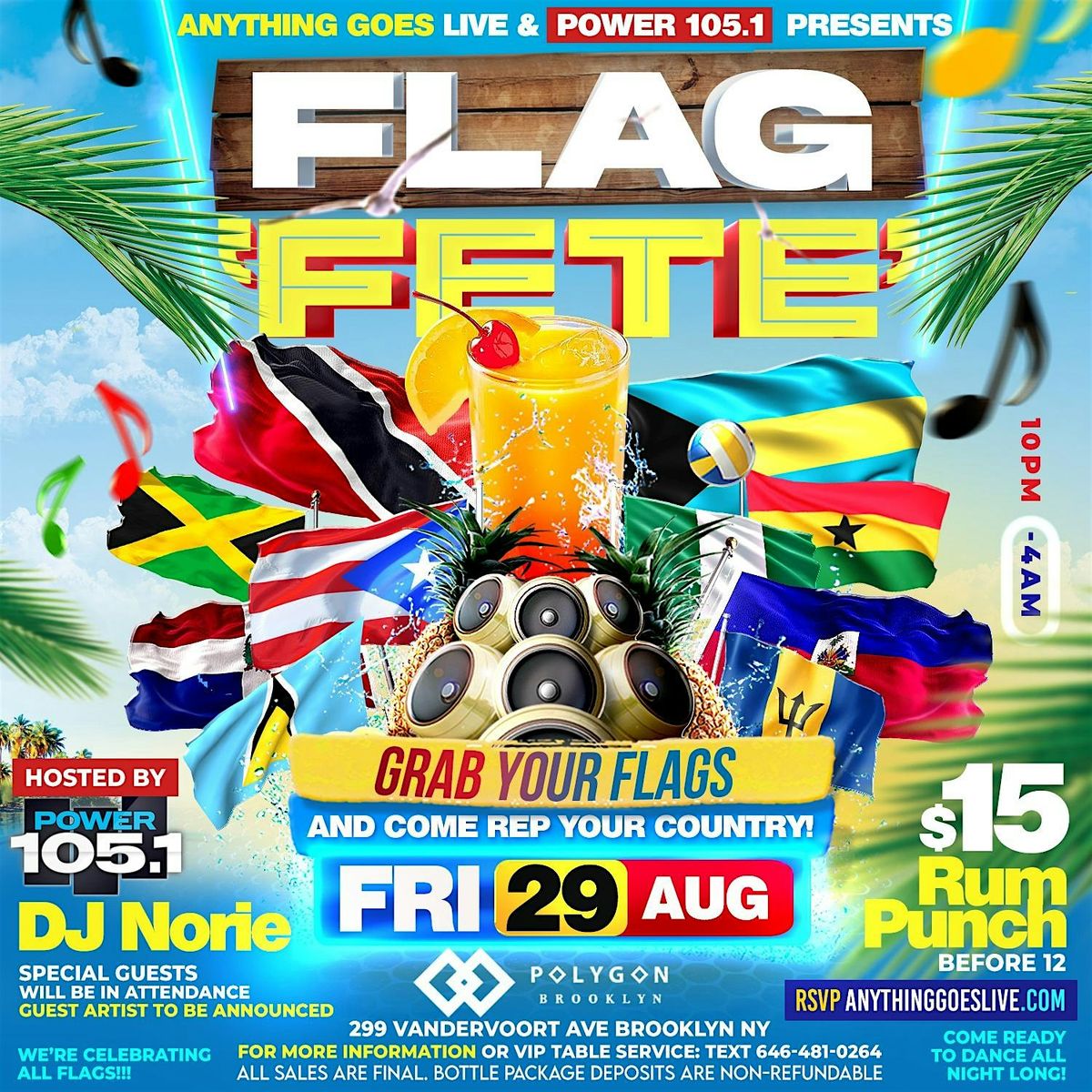ANYTHING GOES LIVE x POWER 105.1 PRESENTS: FLAG FETE, 29 August | Event in Brooklyn | AllEvents