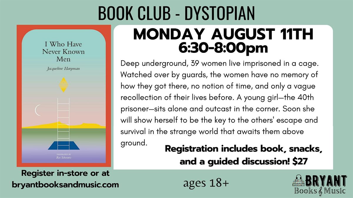 I Who Have Never Known Men - Adult Dystopian Book Club | Event in Hastings | AllEvents