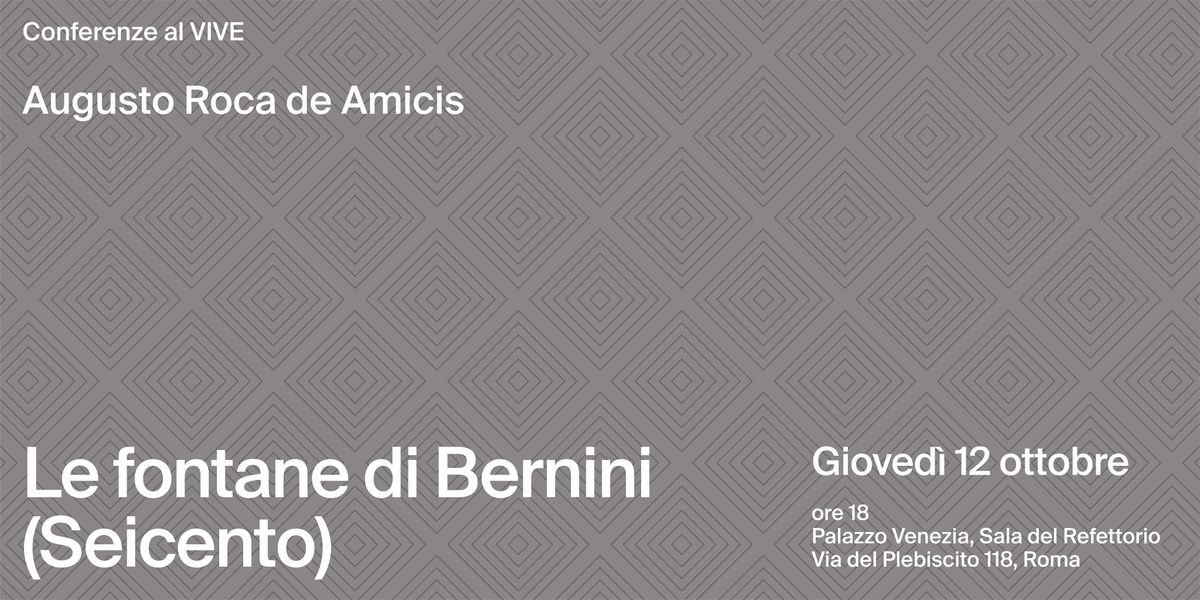 Le fontane di Bernini   -  Augusto Roca de Amicis, 12 October | Event in Roma | AllEvents