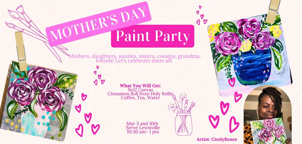 Mother’s Day Paint Party  with artist CicelyRenee, 10 May | Event in Lewisville | AllEvents