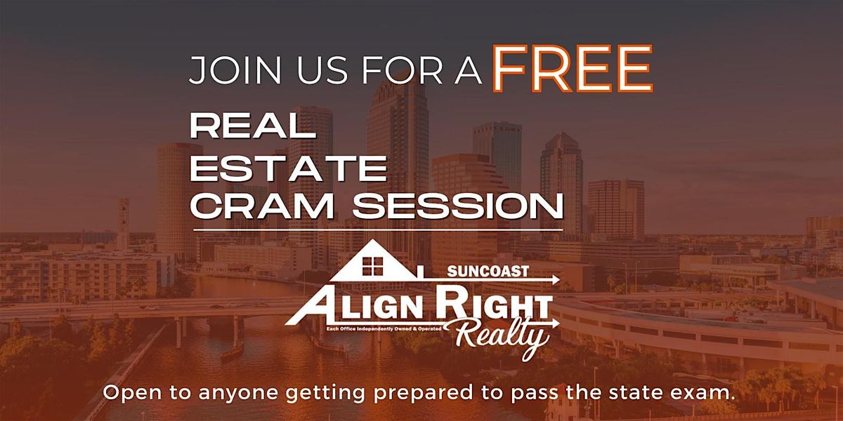 FREE CRAM Study Session | FL Real Estate Pre-Licensing Exam Prep In-Person, 26 July | Event in Tampa | AllEvents