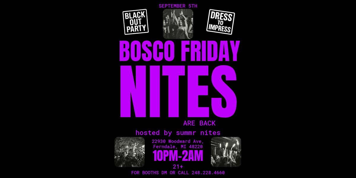 Black Out Party at The Bosco - Sept. 5th, 5 September | Event in Ferndale | AllEvents