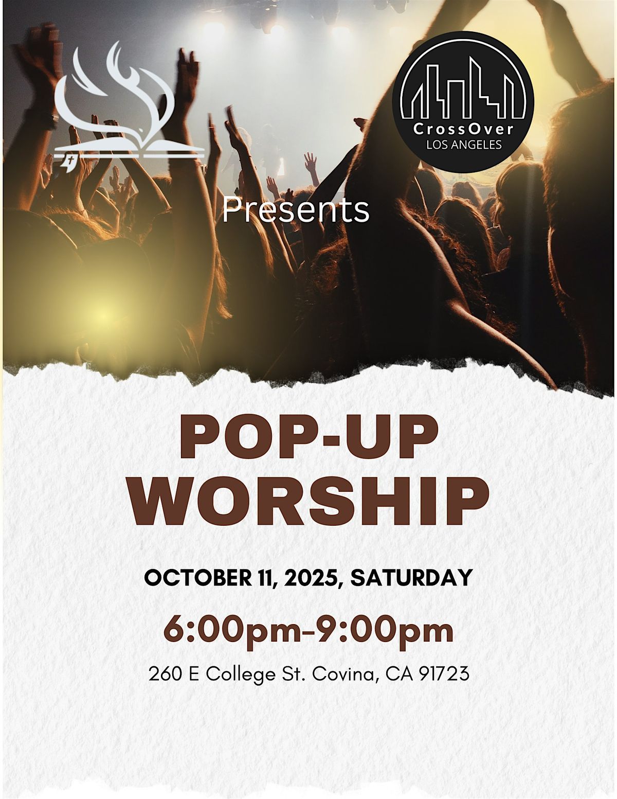 POP-UP WORSHIP NIGHT | CrossOver Los Angeles (Covina), 11 October | Event in Covina | AllEvents
