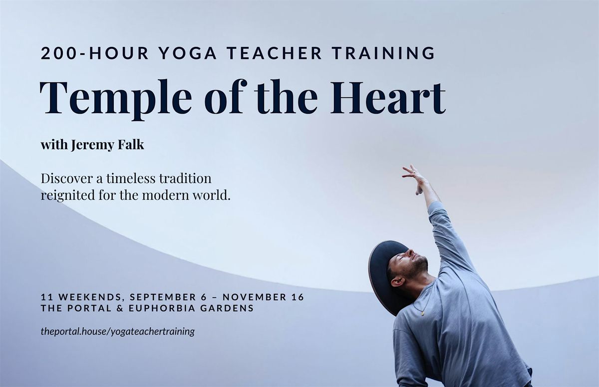 Temple of the Heart | 200hr Yoga Teacher Training with Jeremy Falk, 6 September | Event in Mill Valley | AllEvents
