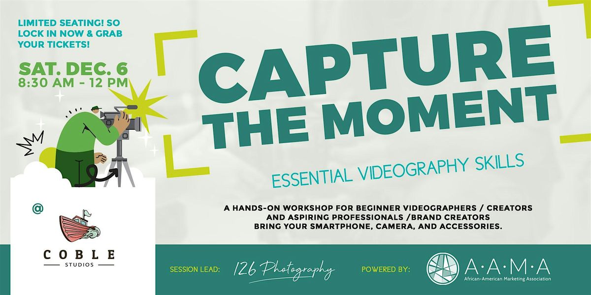 Capture The Moment: Essential Videography Skills, 6 December | Event in Houston | AllEvents