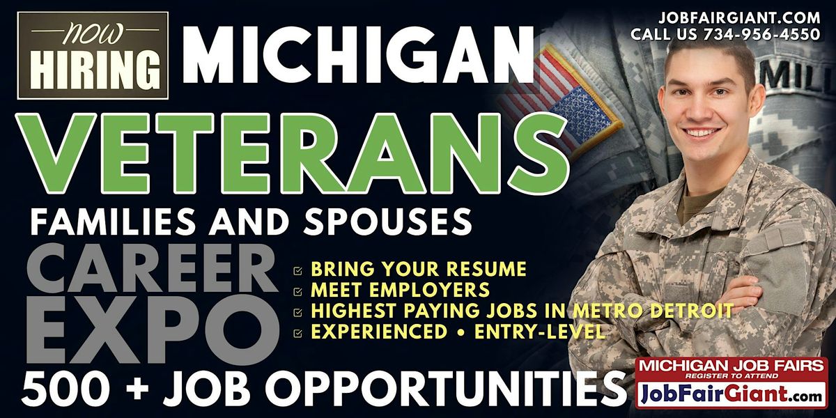 Michigan Hired Veterans Job Fair Detroit Jobs, 18 June | Event in Southfield | AllEvents
