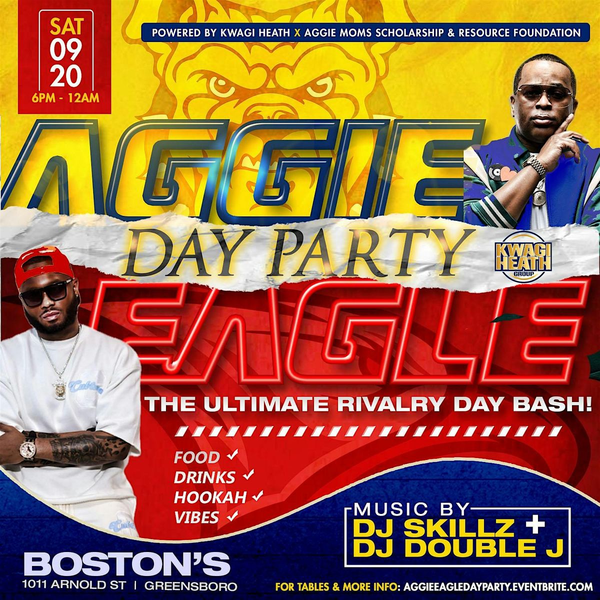 AGGIE EAGLE DAY PARTY "The Ultimate Rivalry Day Bash", 20 September | Event in Greensboro | AllEvents