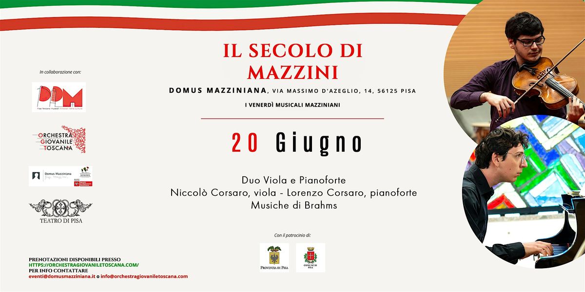 Duo Viola e Pianoforte - La chitarra al tempo di Mazzini, 20 June | Event in Pisa | AllEvents