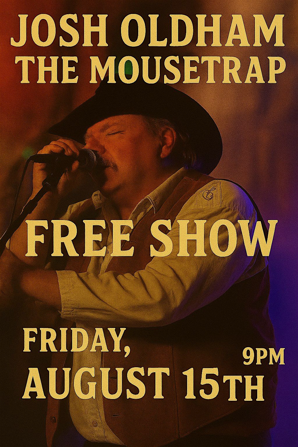 Josh Oldham- Outside at The Mousetrap- FREE Show!, 15 August | Event in Indianapolis | AllEvents