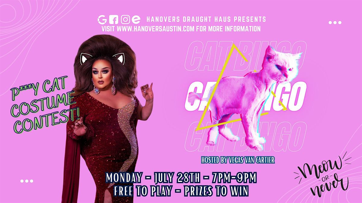 Vegas Cat Drag Bingo @ Hanovers Pflugerville, 28 July | Event in Pflugerville | AllEvents
