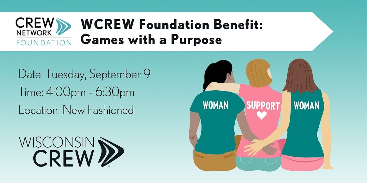 WCREW Foundation Benefit: Games with a Purpose, 9 September | Event in Milwaukee | AllEvents