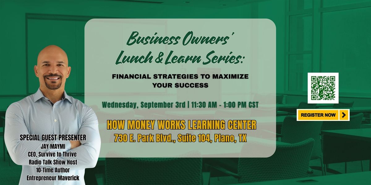 Business Owners' Lunch & Learn, 3 September | Event in Plano | AllEvents