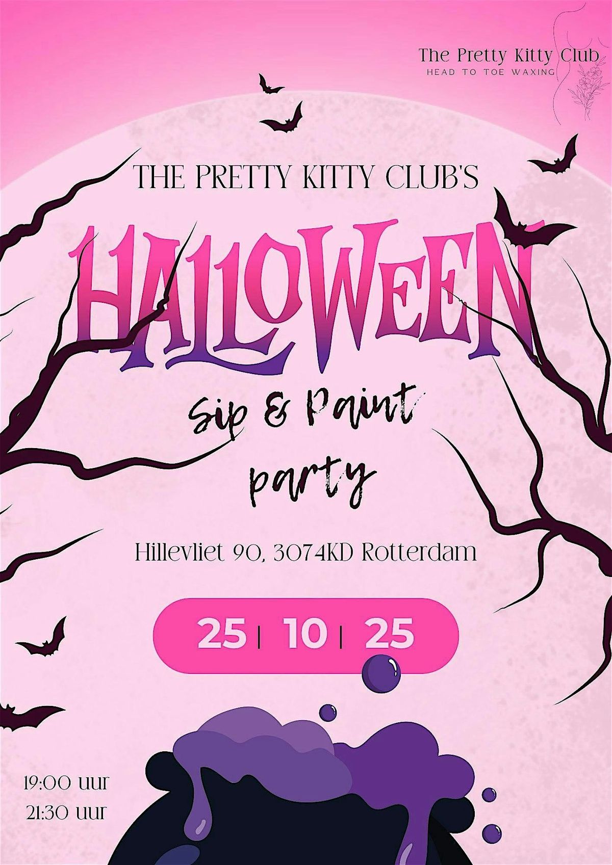 The Pretty Kitty Club’s Sip & Paint Halloween Party!, 25 October | Event in Rotterdam | AllEvents