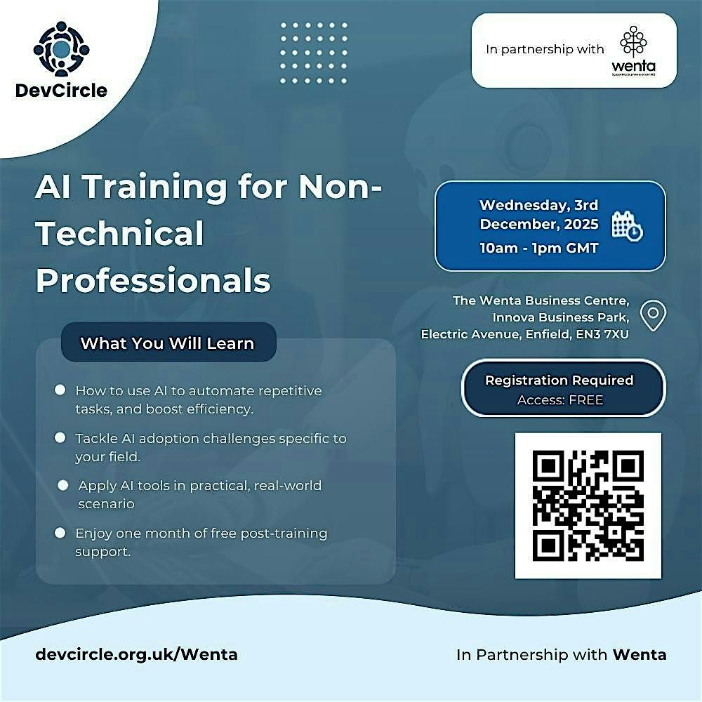 AI Training for Non-Technical Professionals, 3 December | Event in Enfield | AllEvents