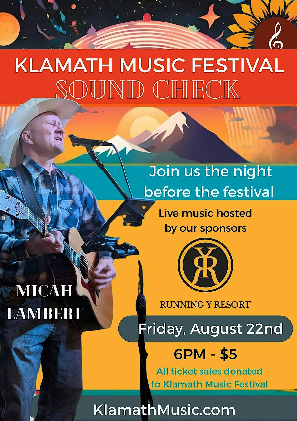 Klamath Music Festival SOUNDCHECK, 22 August | Event in Klamath Falls | AllEvents