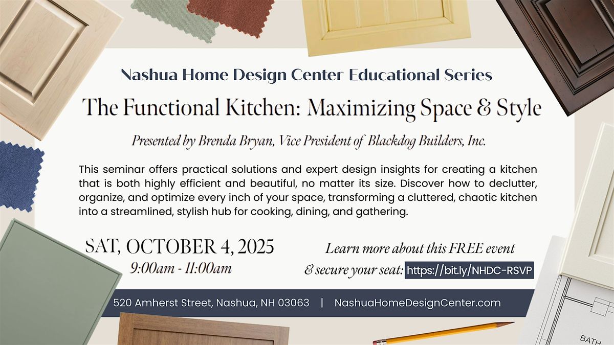 The Functional Kitchen: Maximizing Space & Style | Event in Nashua | AllEvents