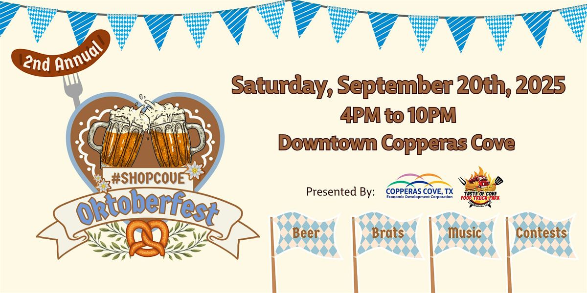 2025 #SHOPCOVE Oktoberfest!, 20 September | Event in Copperas Cove | AllEvents